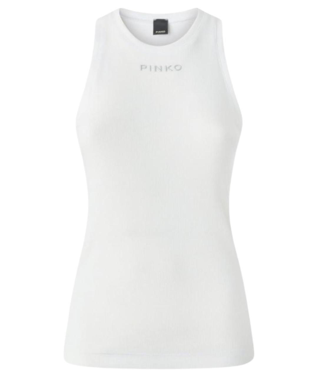 PINKO Белая хлопковая майка, фото 1