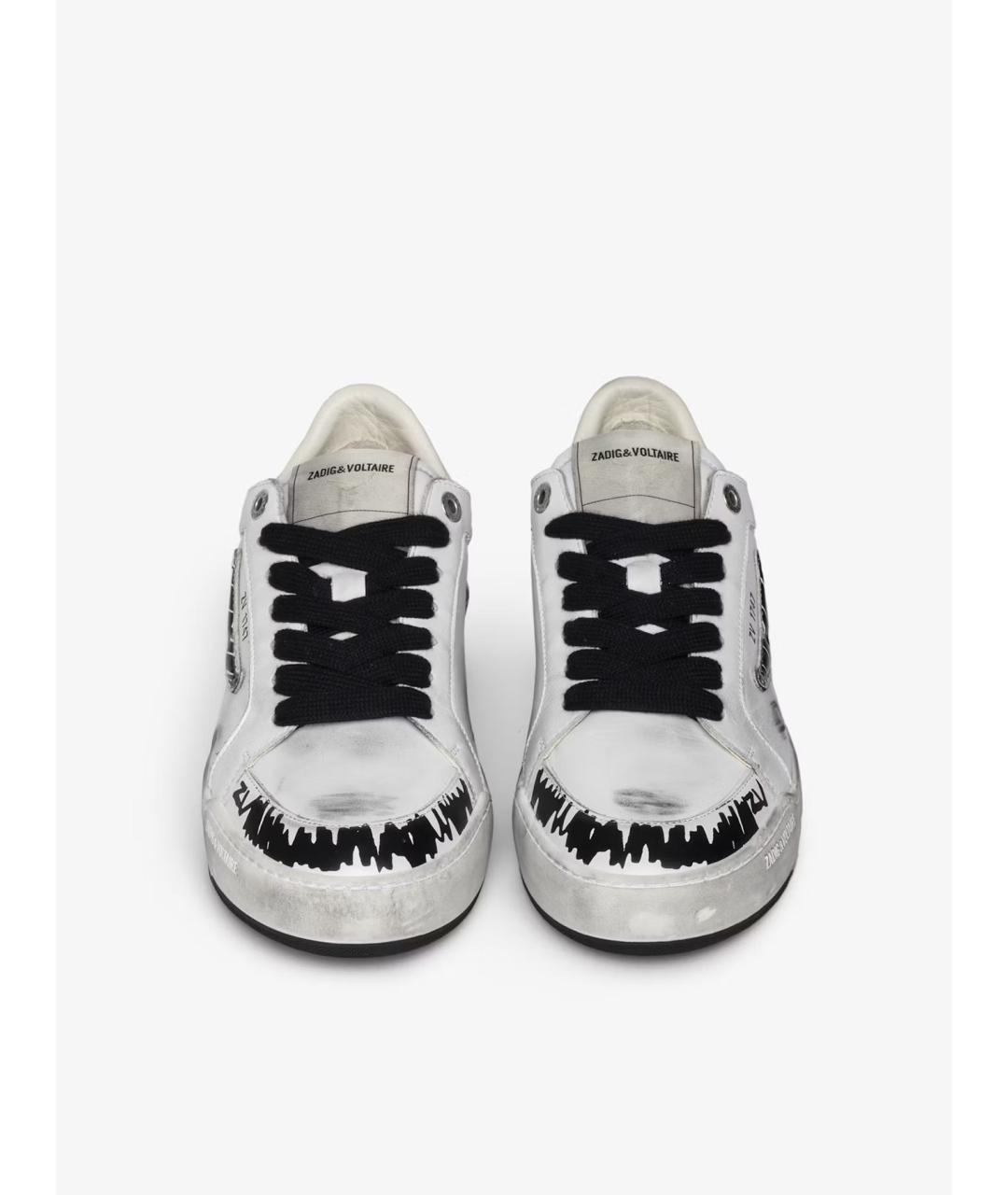 ZADIG & VOLTAIRE Серые кожаные кеды, фото 4