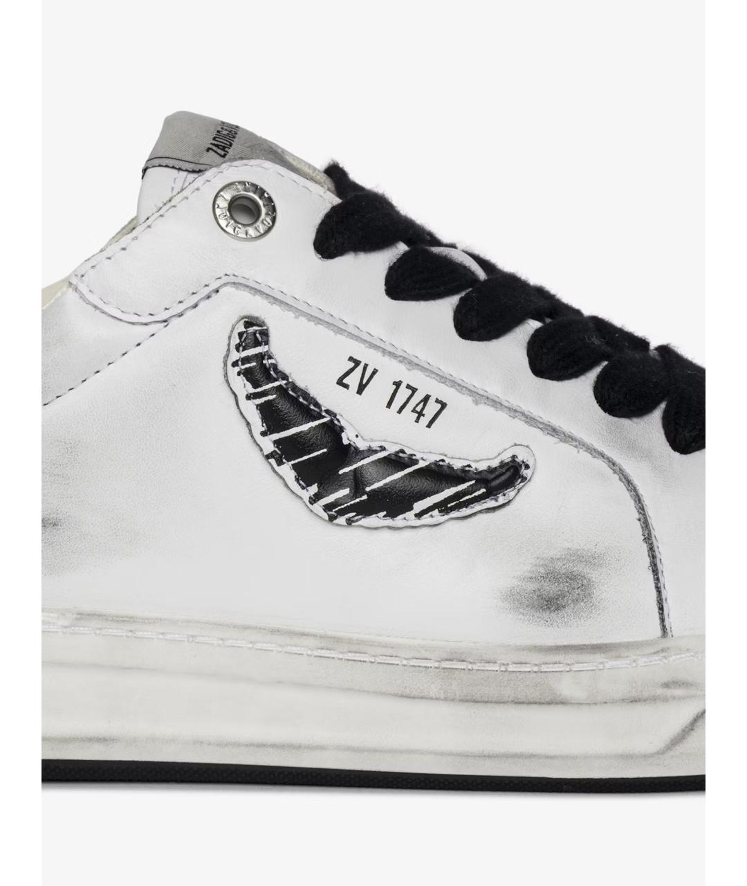 ZADIG & VOLTAIRE Серые кожаные кеды, фото 7