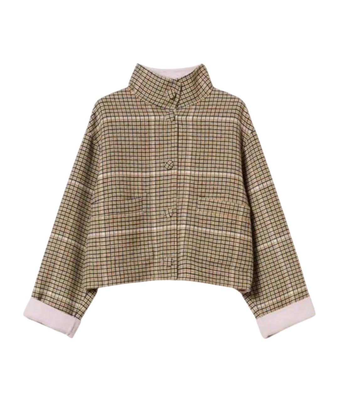 TWIN-SET Коричневая шерстяная куртка, фото 1