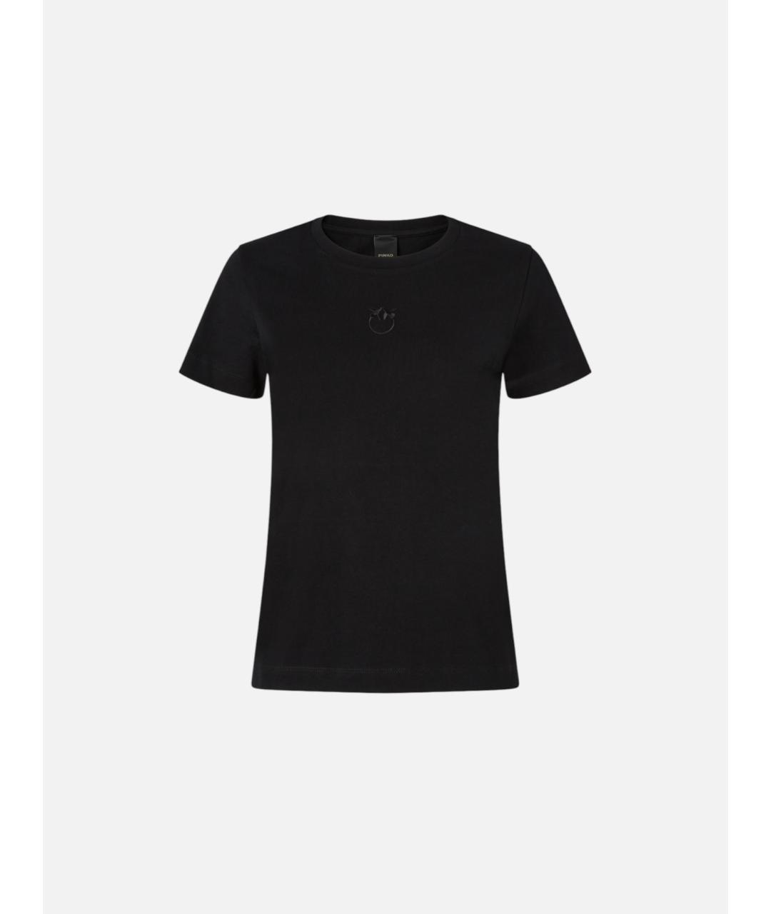 PINKO Черная хлопковая футболка, фото 7