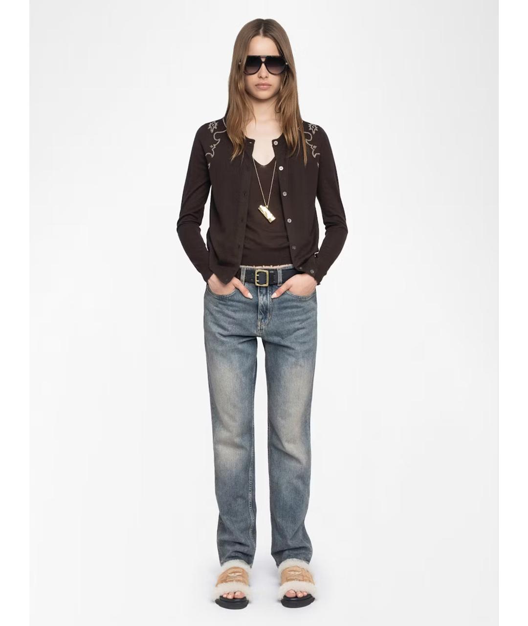 ZADIG & VOLTAIRE Коричневый кашемировый кардиган, фото 2
