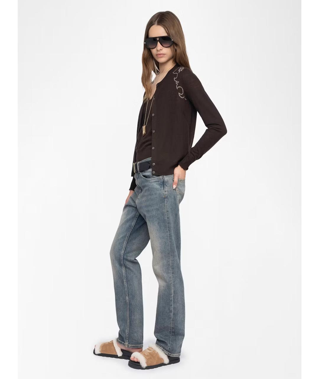 ZADIG & VOLTAIRE Коричневый кашемировый кардиган, фото 4