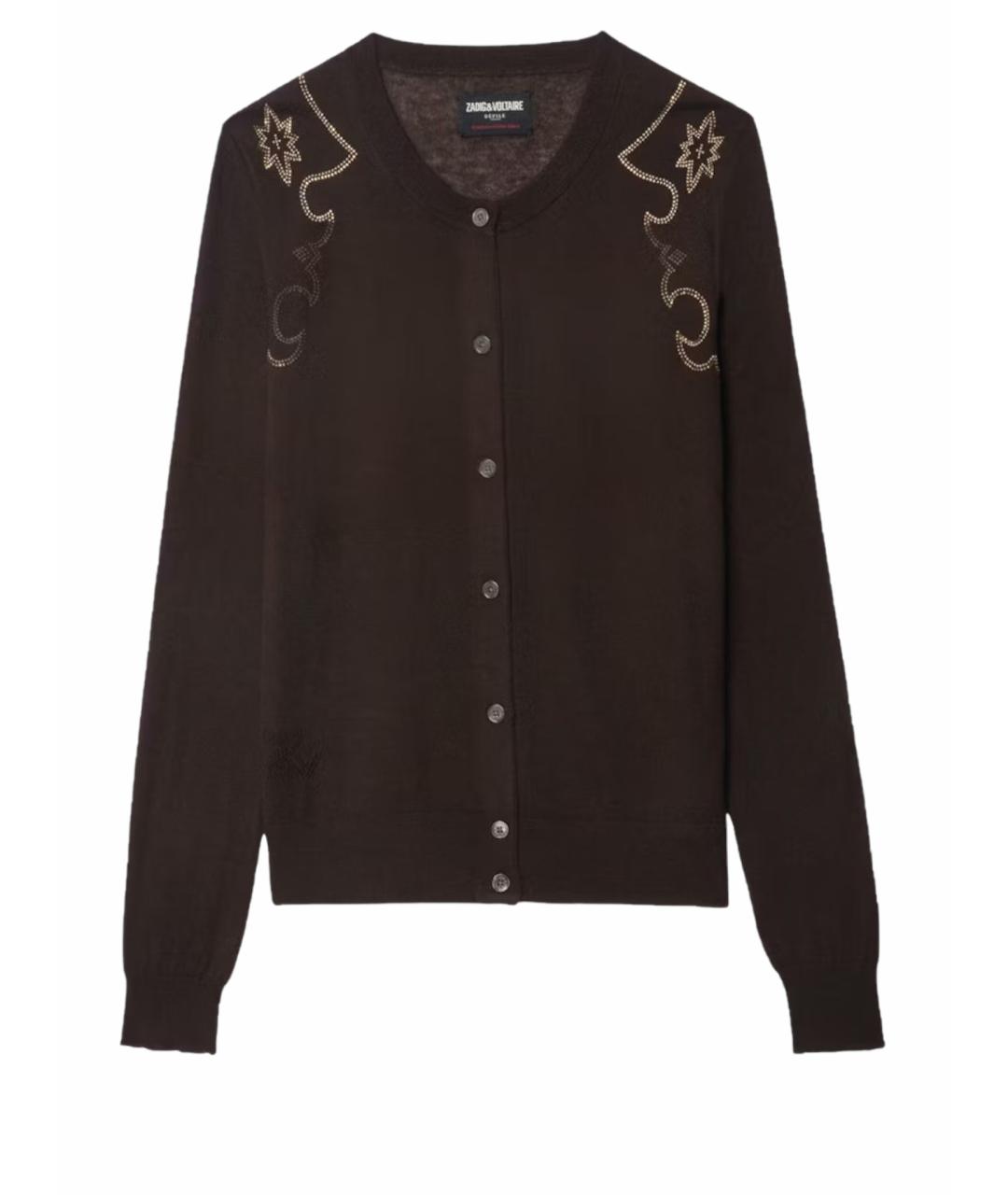 ZADIG & VOLTAIRE Коричневый кашемировый кардиган, фото 1