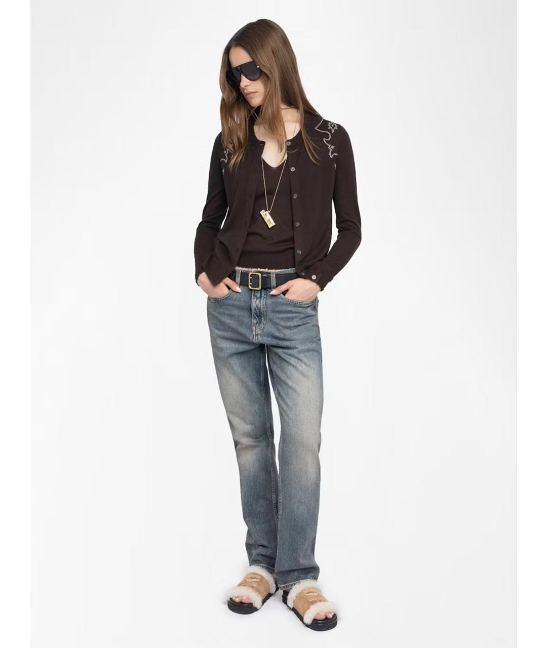 ZADIG & VOLTAIRE Коричневый кашемировый кардиган, фото 5