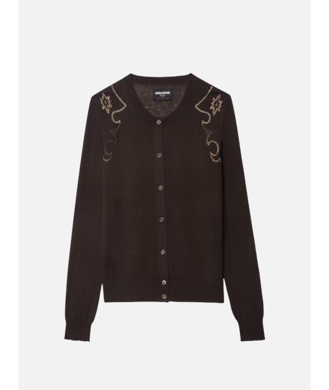 ZADIG & VOLTAIRE Коричневый кашемировый кардиган, фото 9