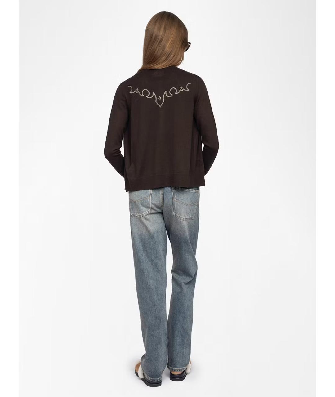 ZADIG & VOLTAIRE Коричневый кашемировый кардиган, фото 3