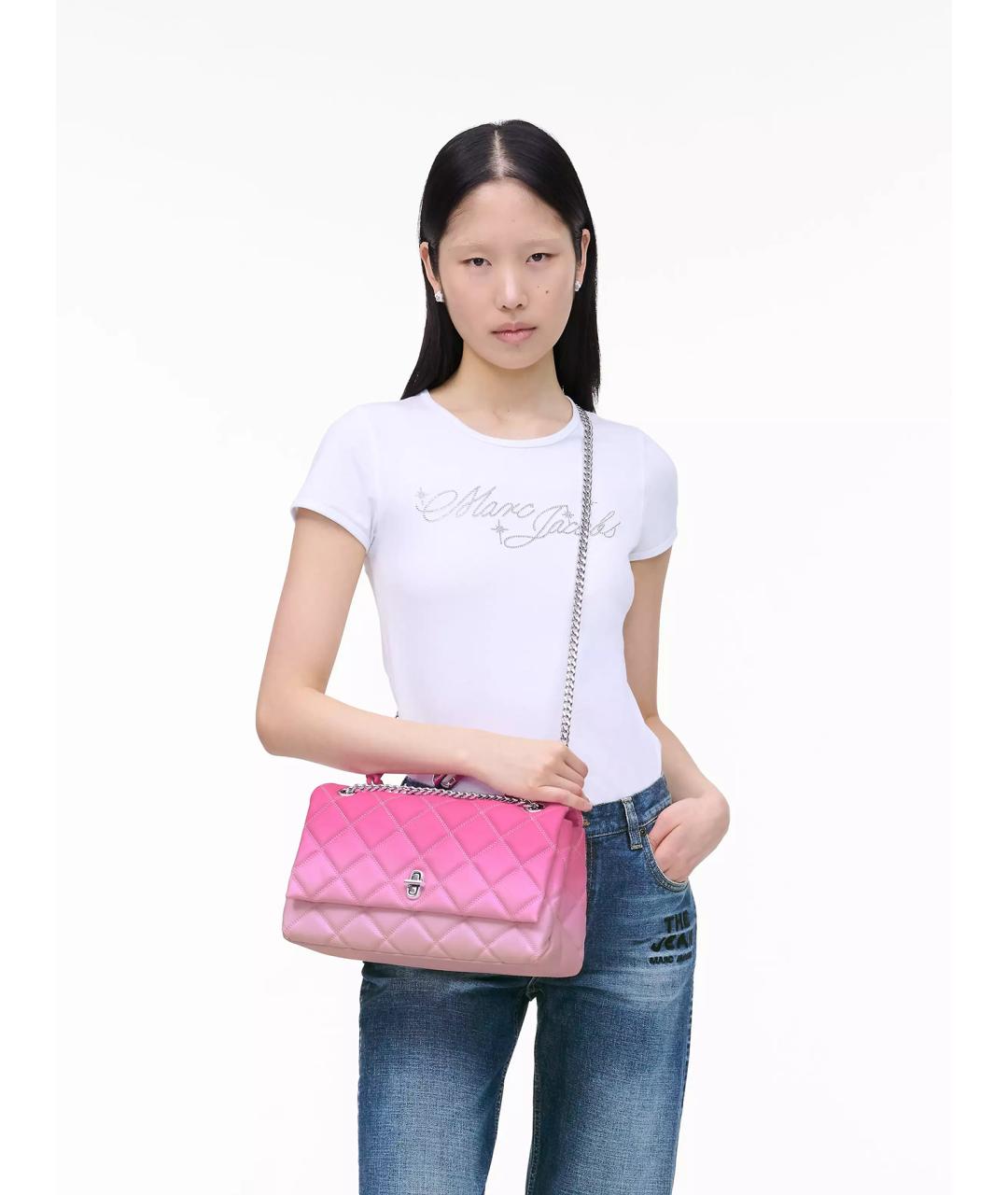 MARC JACOBS Розовая кожаная сумка тоут, фото 8