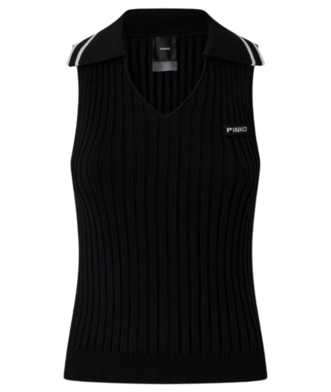 PINKO Черная полиамидовая жилетка, фото 1