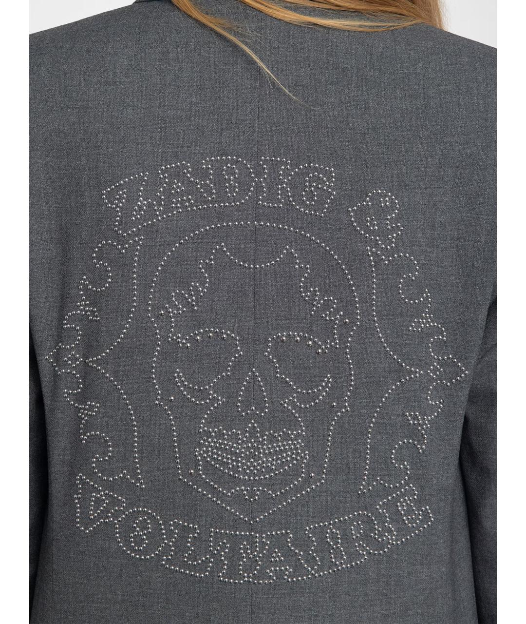 ZADIG & VOLTAIRE Антрацитовый полиэстеровый жакет/пиджак, фото 7