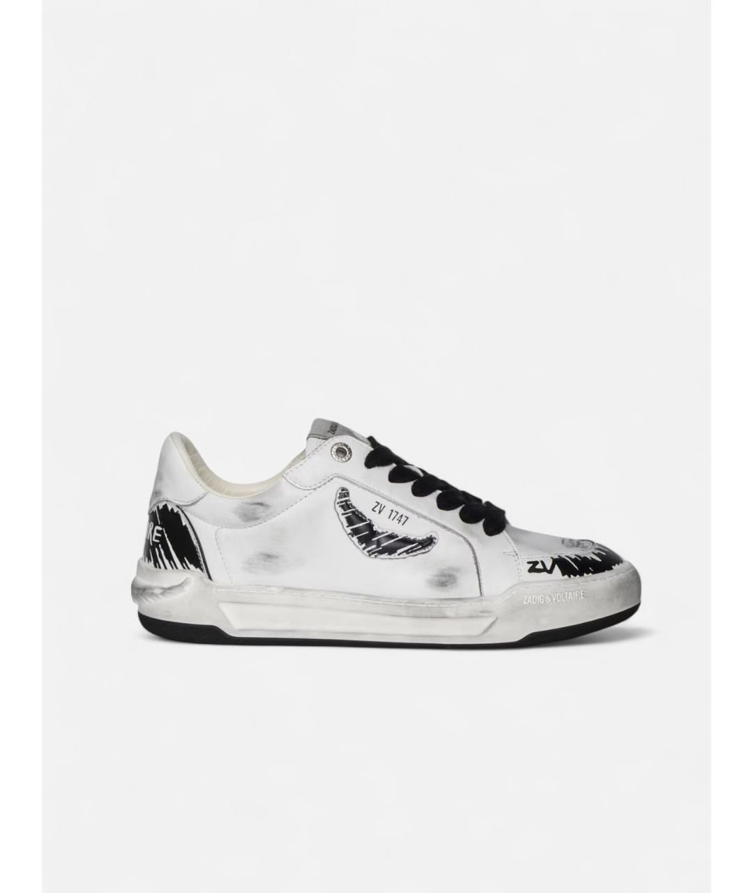 ZADIG & VOLTAIRE Белые кожаные кеды, фото 8