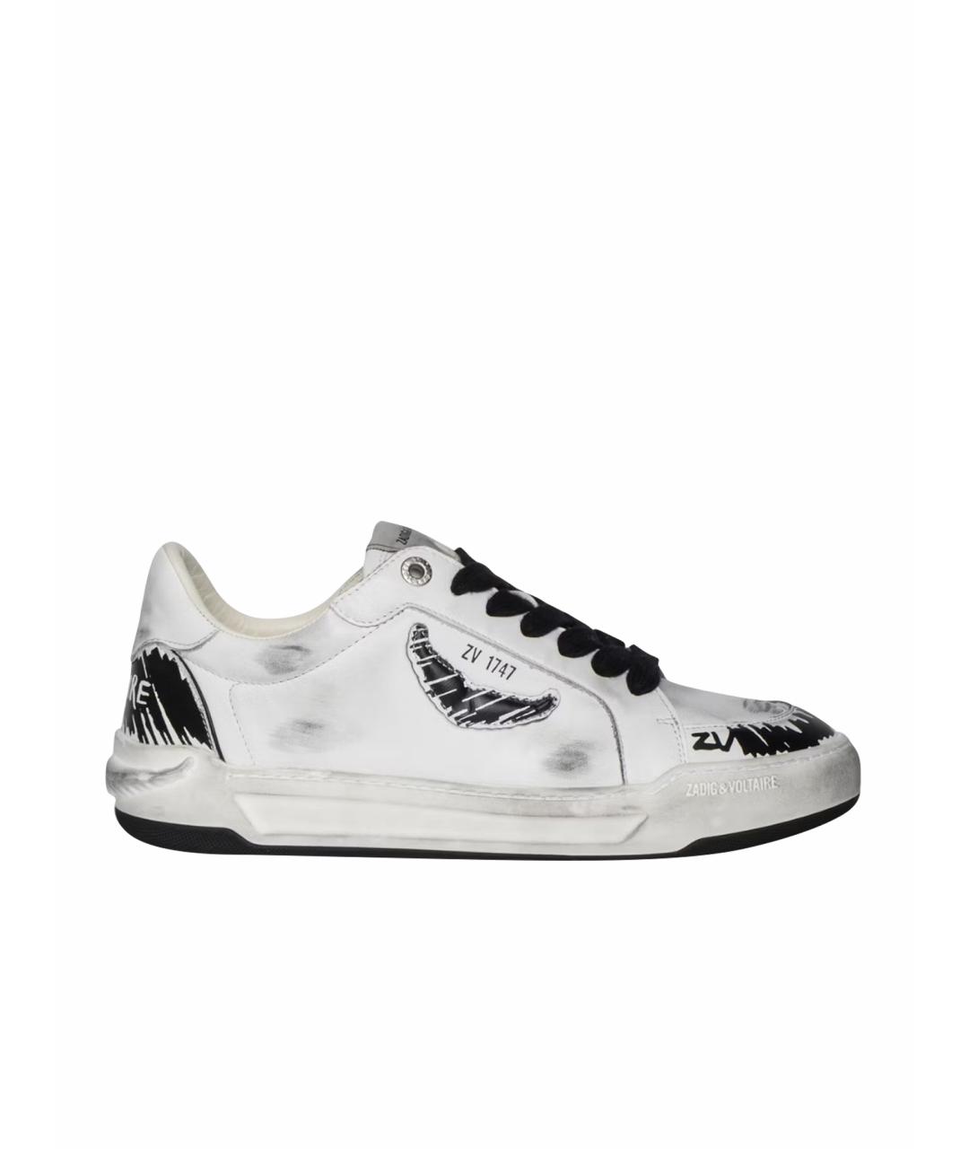 ZADIG & VOLTAIRE Белые кожаные кеды, фото 1