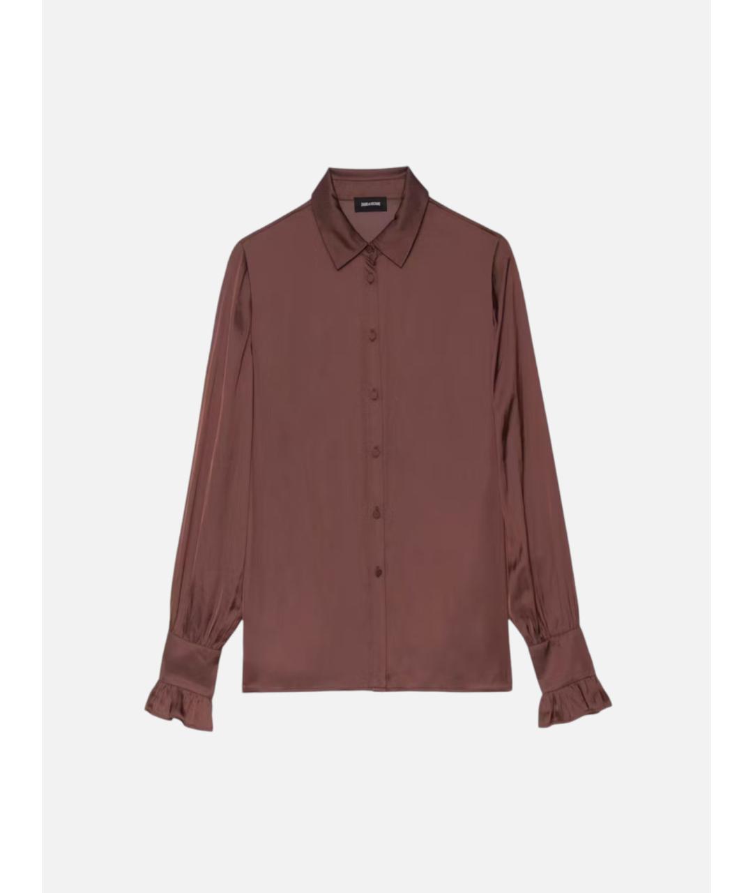 ZADIG & VOLTAIRE Коричневая полиэстеровая рубашка, фото 9
