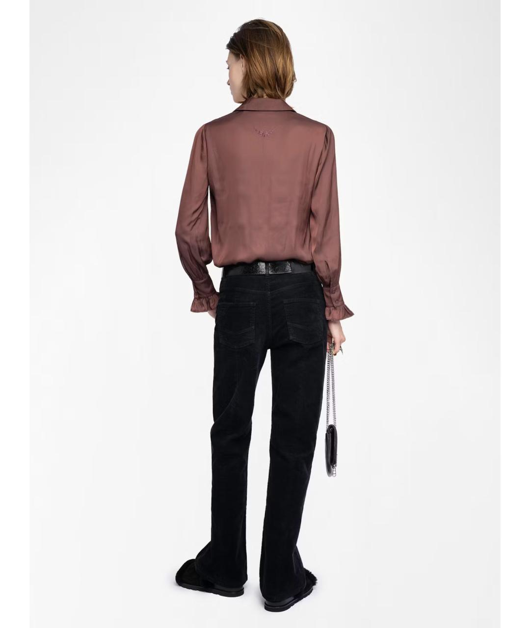 ZADIG & VOLTAIRE Коричневая полиэстеровая рубашка, фото 3
