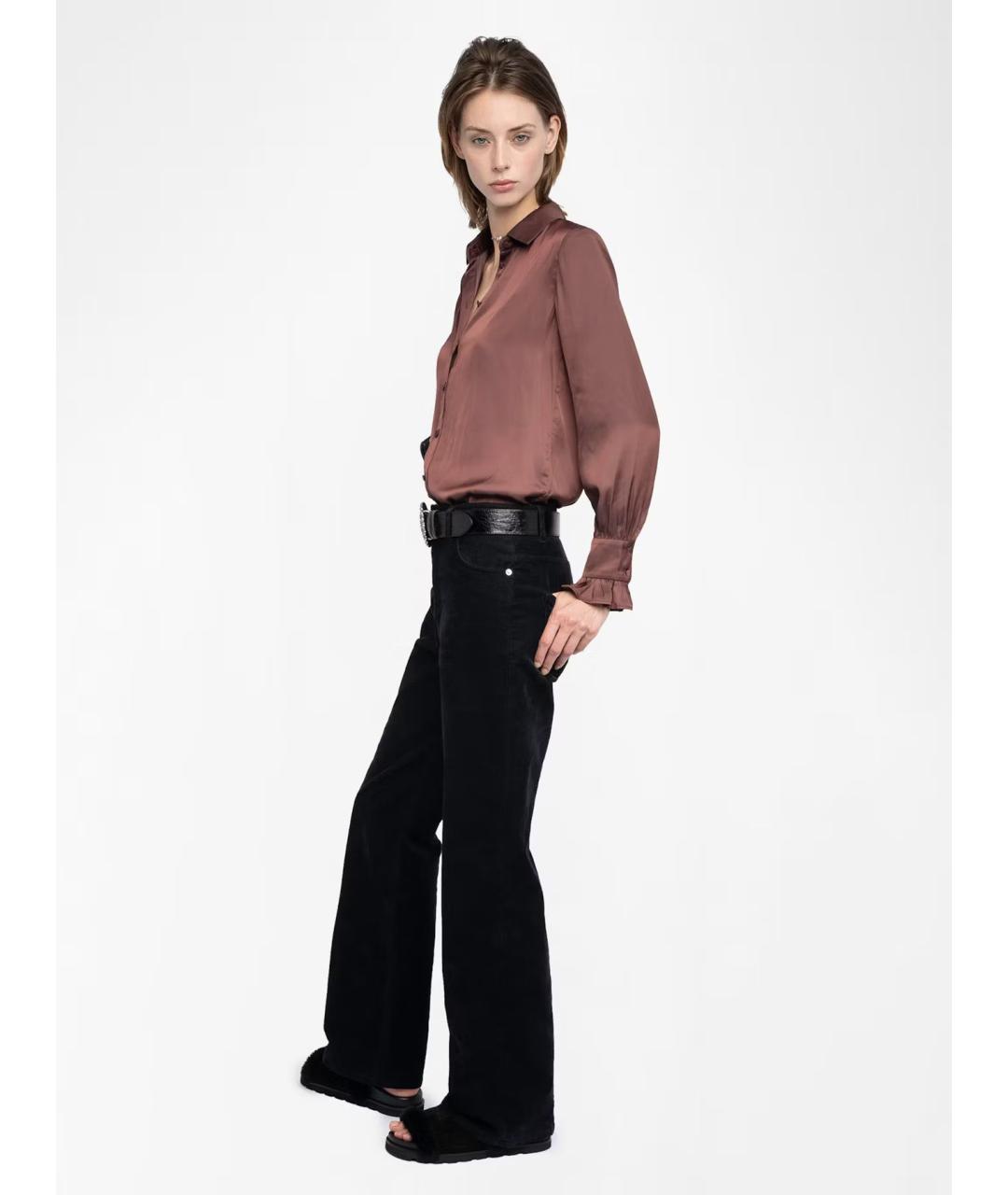 ZADIG & VOLTAIRE Коричневая полиэстеровая рубашка, фото 7