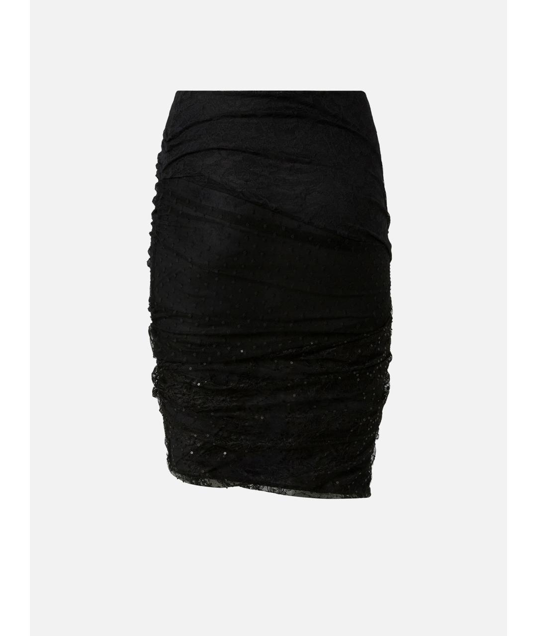 PINKO Черная полиамидовая юбка миди, фото 2