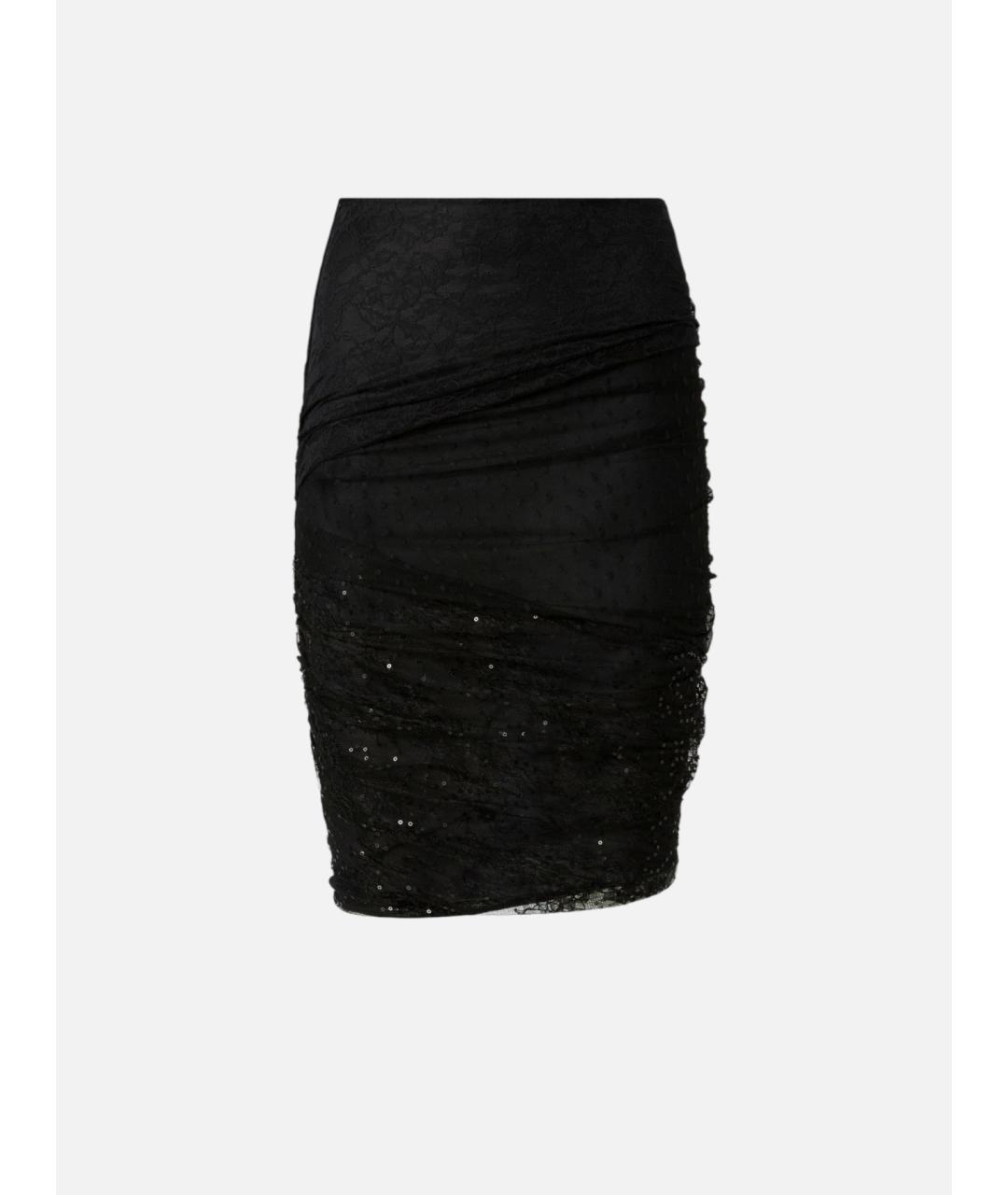 PINKO Черная полиамидовая юбка миди, фото 1