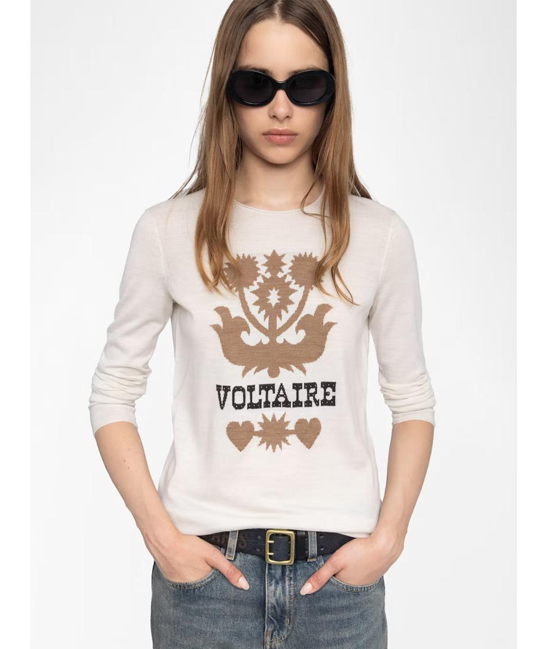 ZADIG & VOLTAIRE Белый шерстяной джемпер / свитер, фото 6