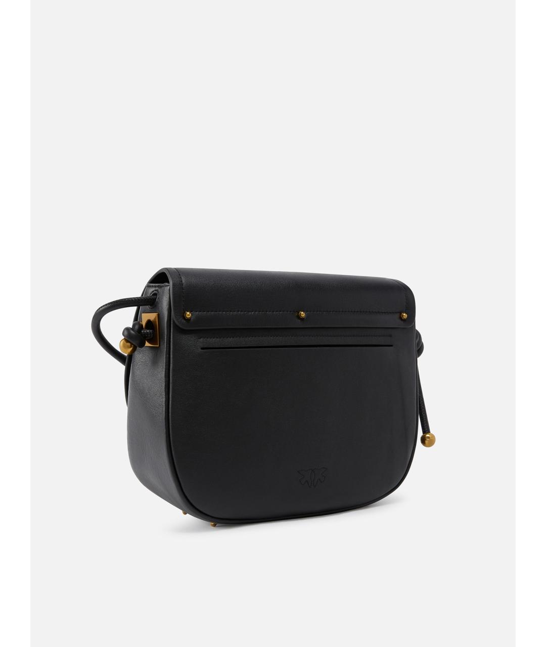 PINKO Черная кожаная сумка через плечо, фото 3