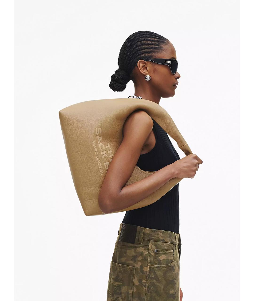 MARC JACOBS Бежевая кожаная сумка через плечо, фото 2