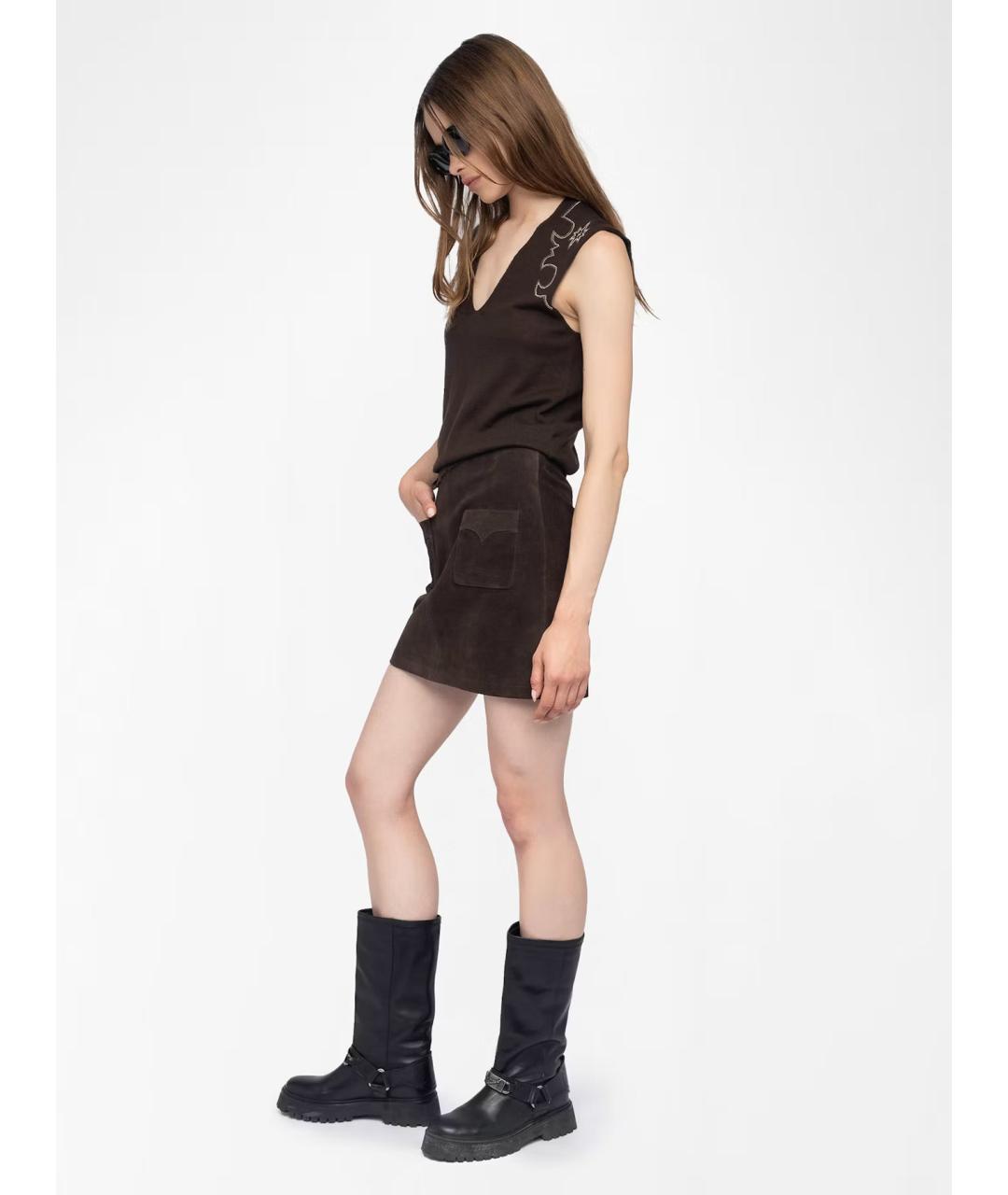ZADIG & VOLTAIRE Коричневая кашемировая жилетка, фото 4