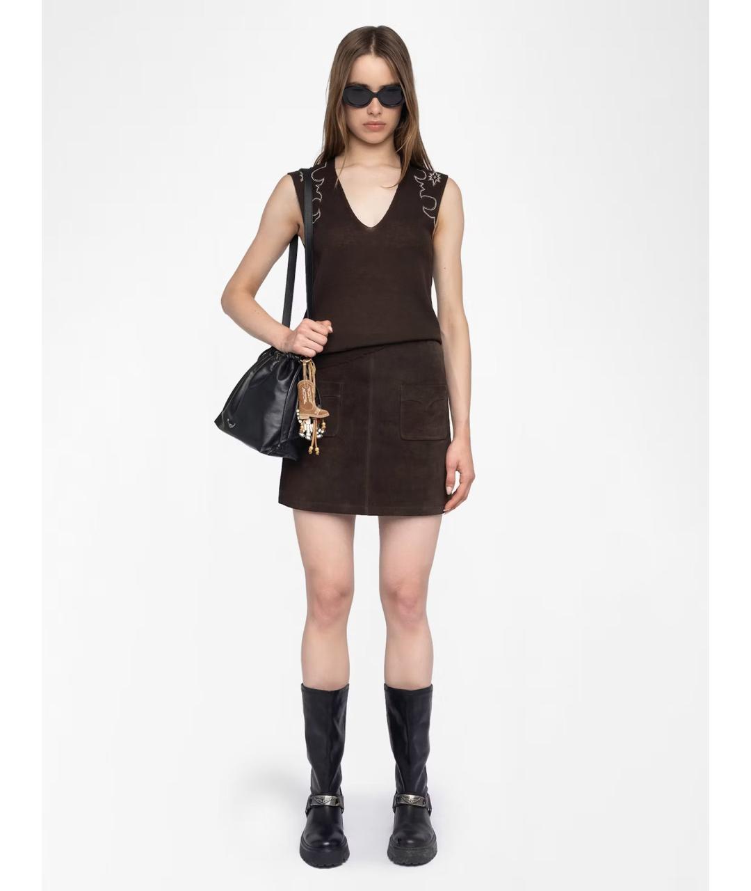 ZADIG & VOLTAIRE Коричневая кашемировая жилетка, фото 2
