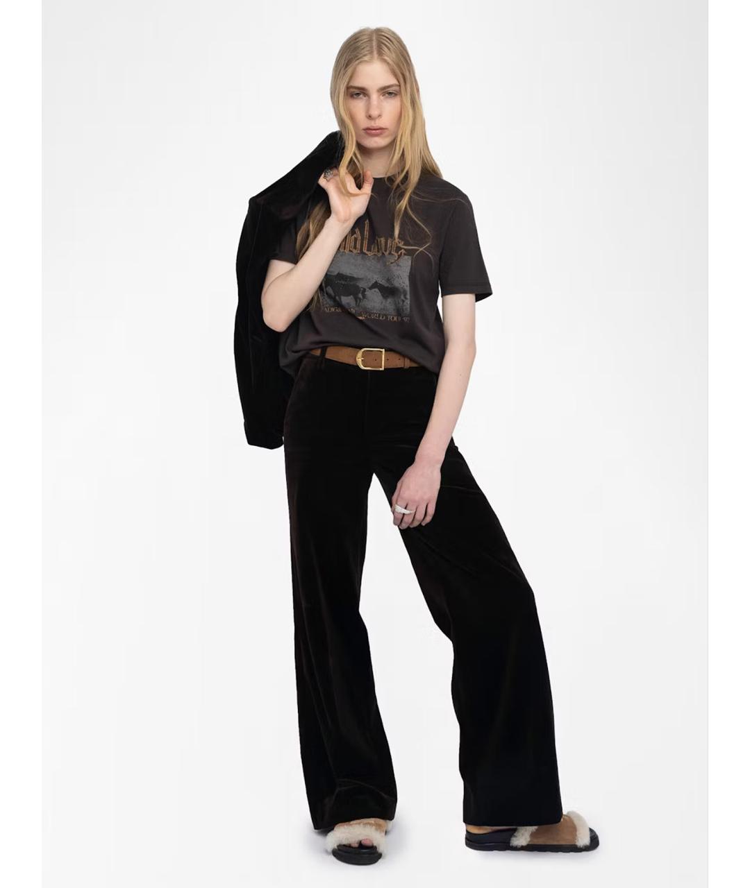 ZADIG & VOLTAIRE Черная хлопковая футболка, фото 5