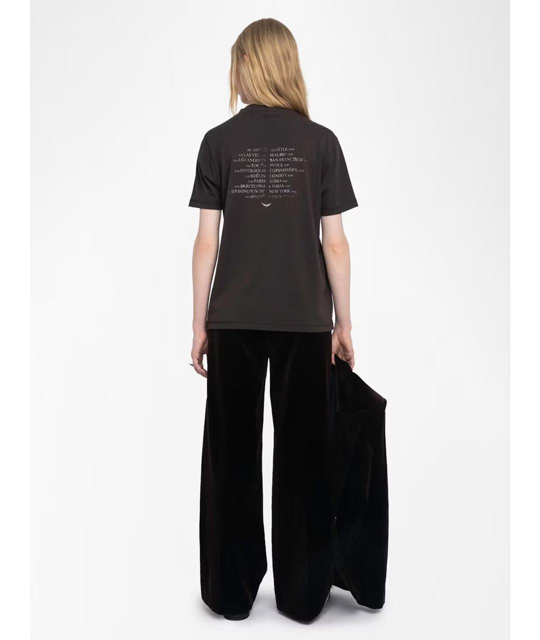 ZADIG & VOLTAIRE Черная хлопковая футболка, фото 3