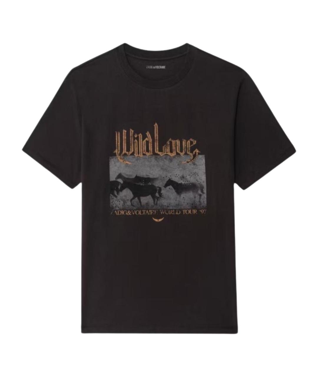 ZADIG & VOLTAIRE Черная хлопковая футболка, фото 1