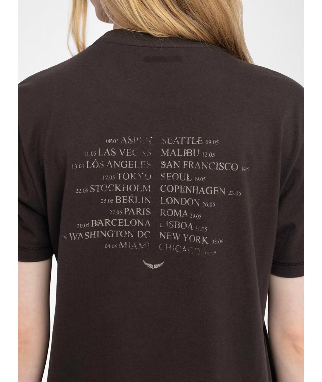 ZADIG & VOLTAIRE Черная хлопковая футболка, фото 7