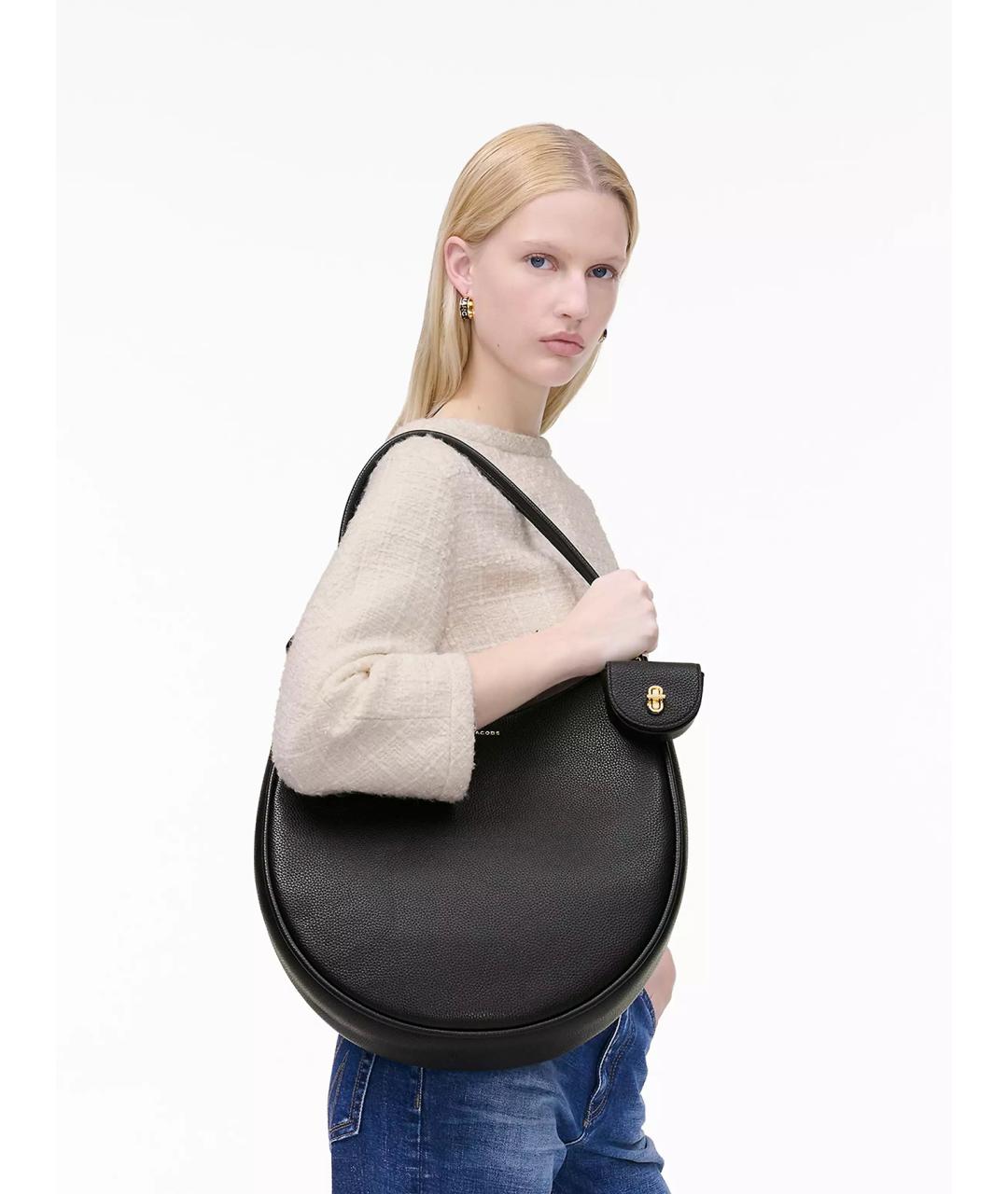 MARC JACOBS Черная кожаная сумка через плечо, фото 2