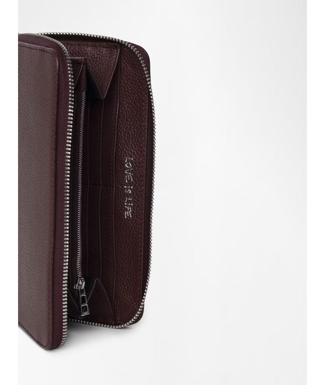 ZADIG & VOLTAIRE Коричневый кожаный кошелек, фото 4