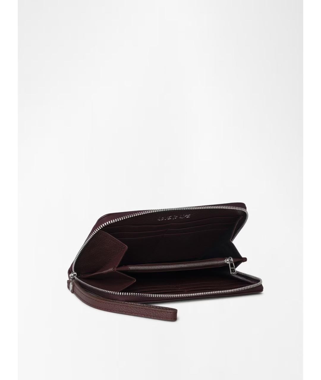 ZADIG & VOLTAIRE Коричневый кожаный кошелек, фото 2