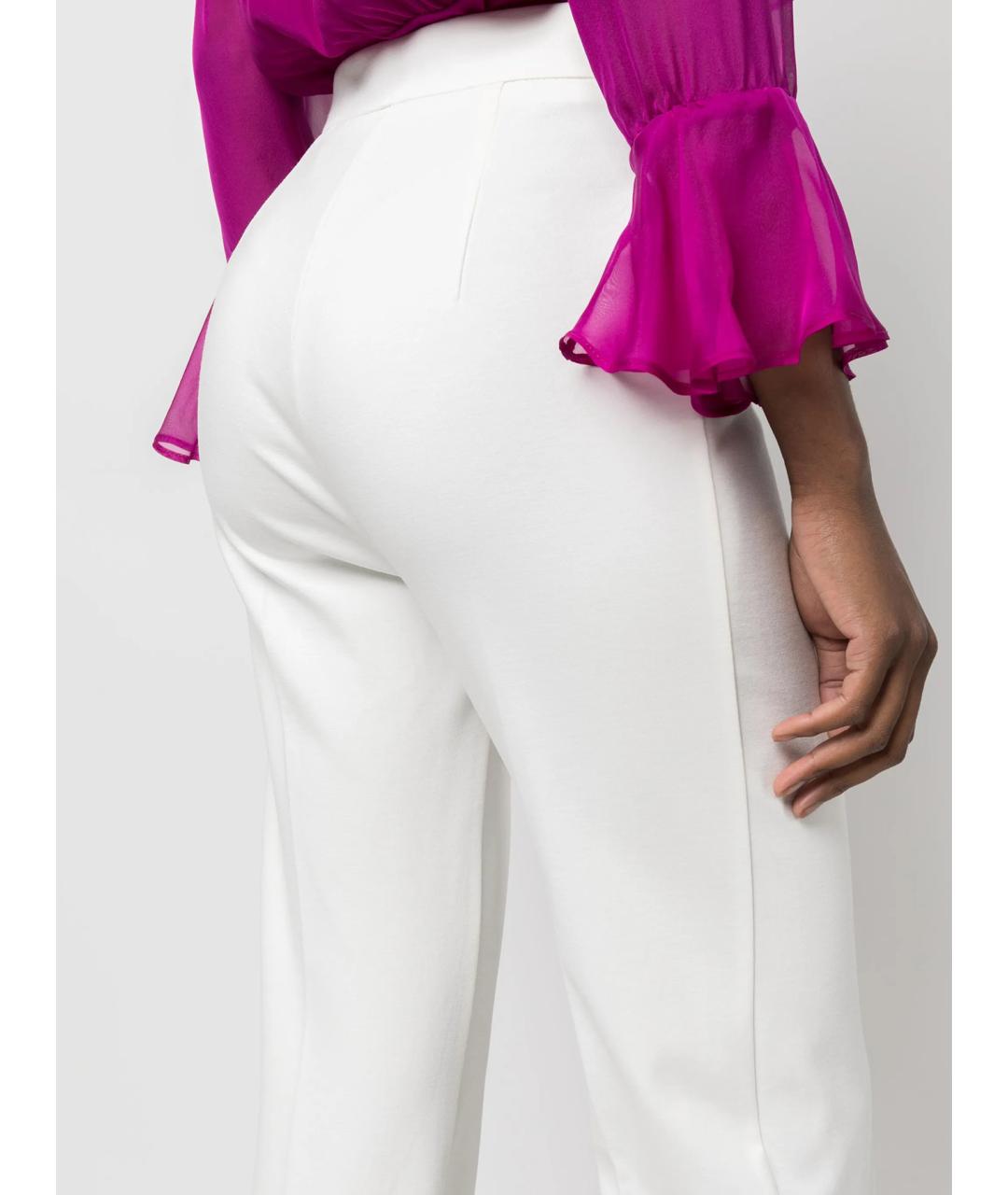 PINKO Белые вискозные прямые брюки, фото 5