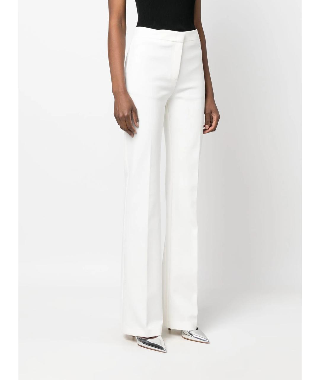 PINKO Белые вискозные прямые брюки, фото 3