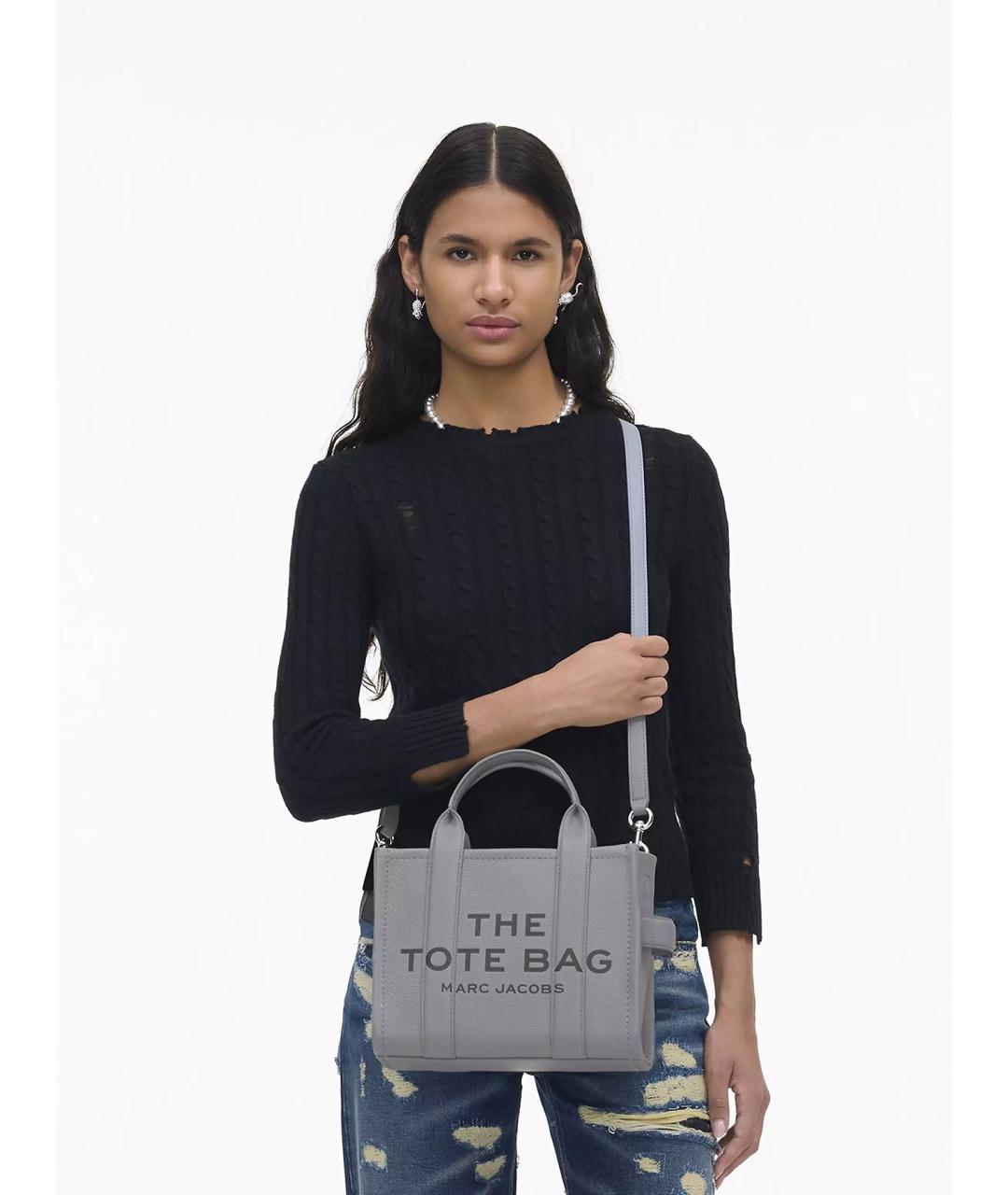 MARC JACOBS Серая кожаная сумка тоут, фото 2