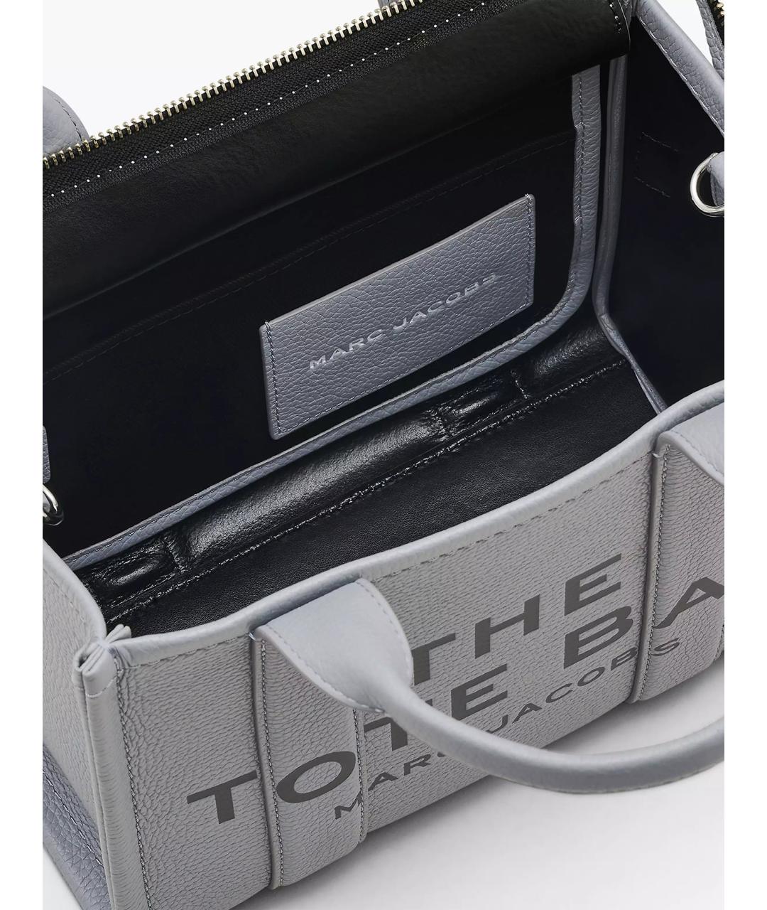 MARC JACOBS Серая кожаная сумка тоут, фото 6