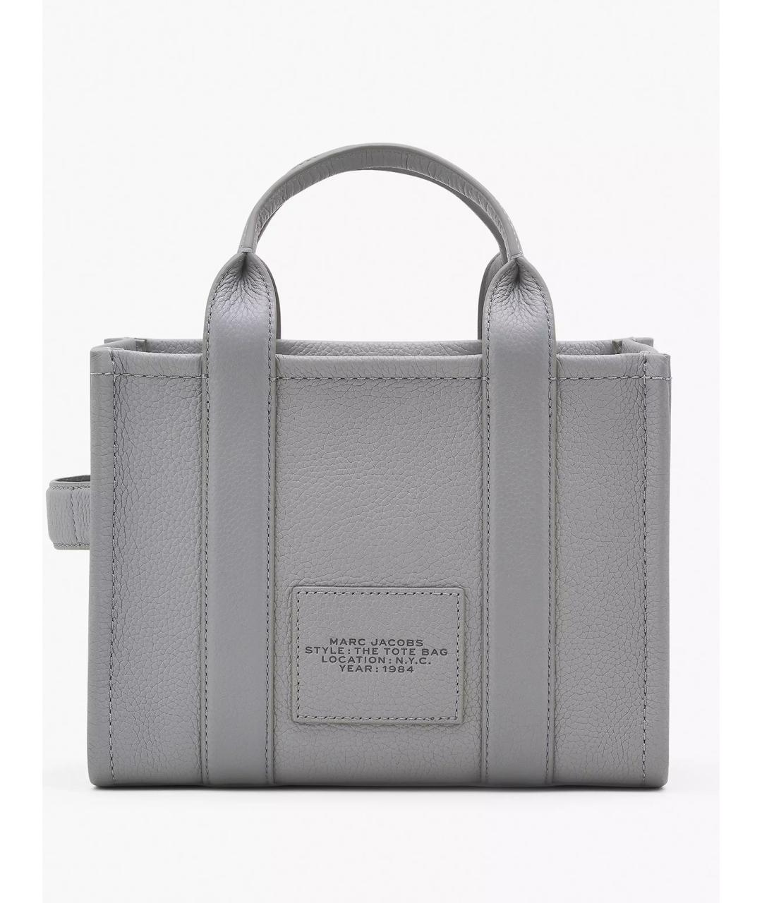 MARC JACOBS Серая кожаная сумка тоут, фото 3