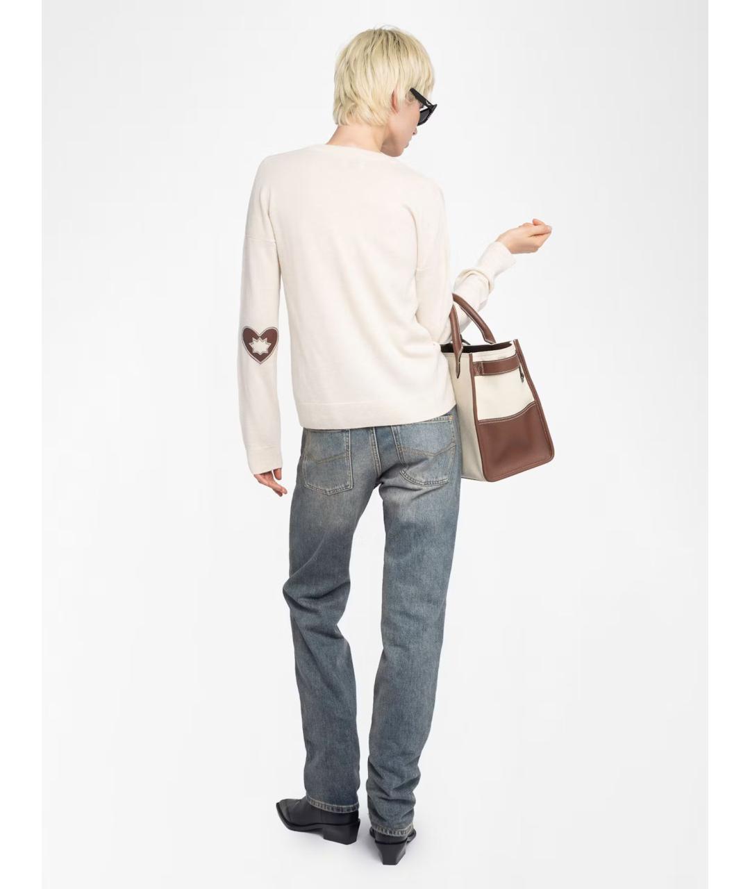 ZADIG & VOLTAIRE Бежевый шерстяной джемпер / свитер, фото 3