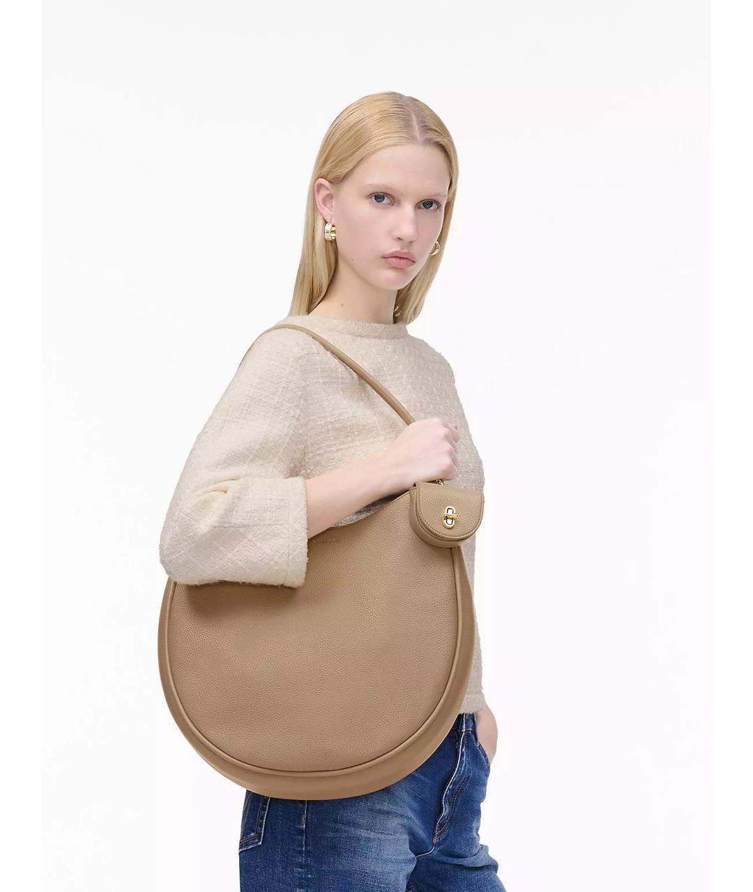 MARC JACOBS Бежевая кожаная сумка через плечо, фото 2