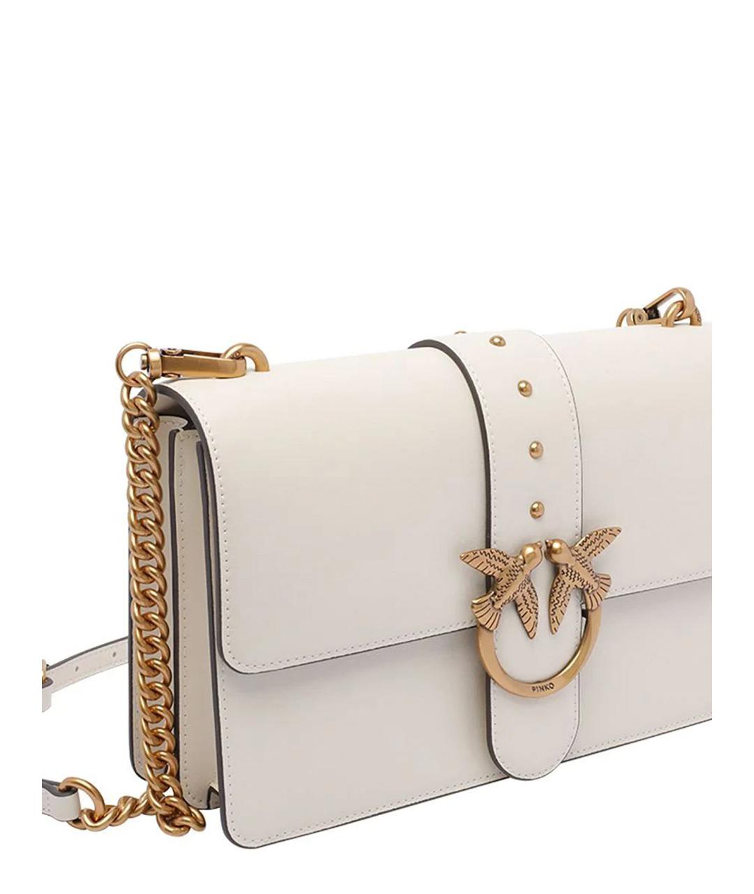 PINKO Белая кожаная сумка через плечо, фото 2