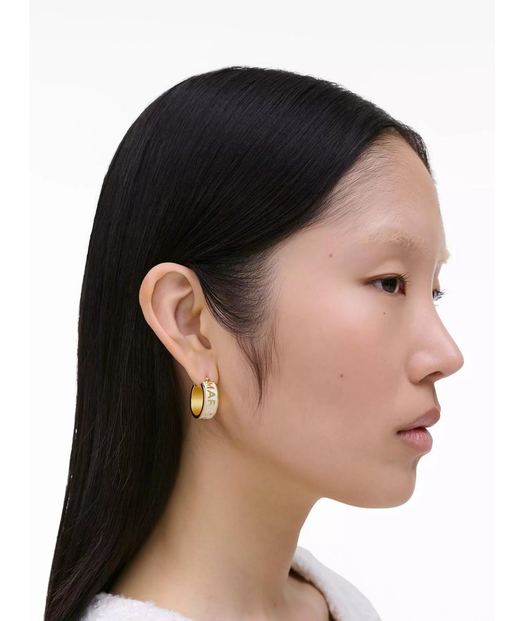 MARC JACOBS Белые металлические серьги, фото 3