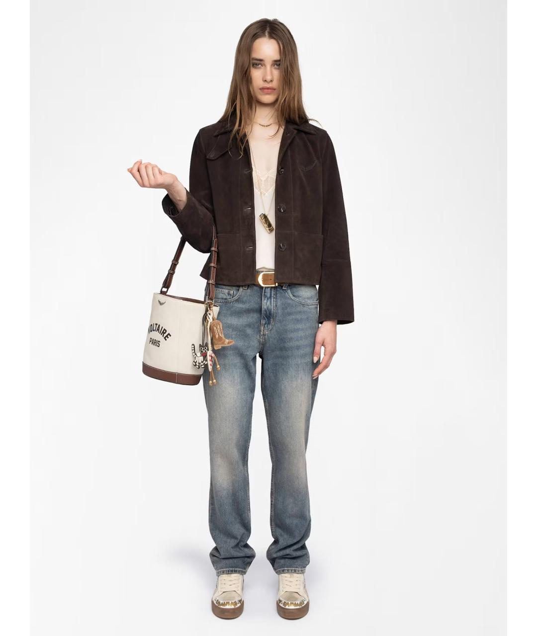 ZADIG & VOLTAIRE Коричневая замшевая куртка, фото 2