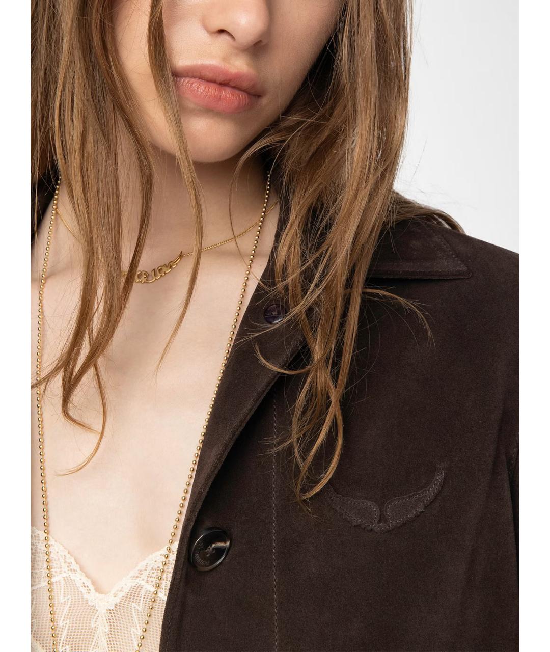 ZADIG & VOLTAIRE Коричневая замшевая куртка, фото 8