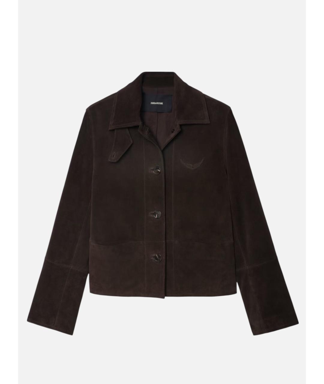 ZADIG & VOLTAIRE Коричневая замшевая куртка, фото 9