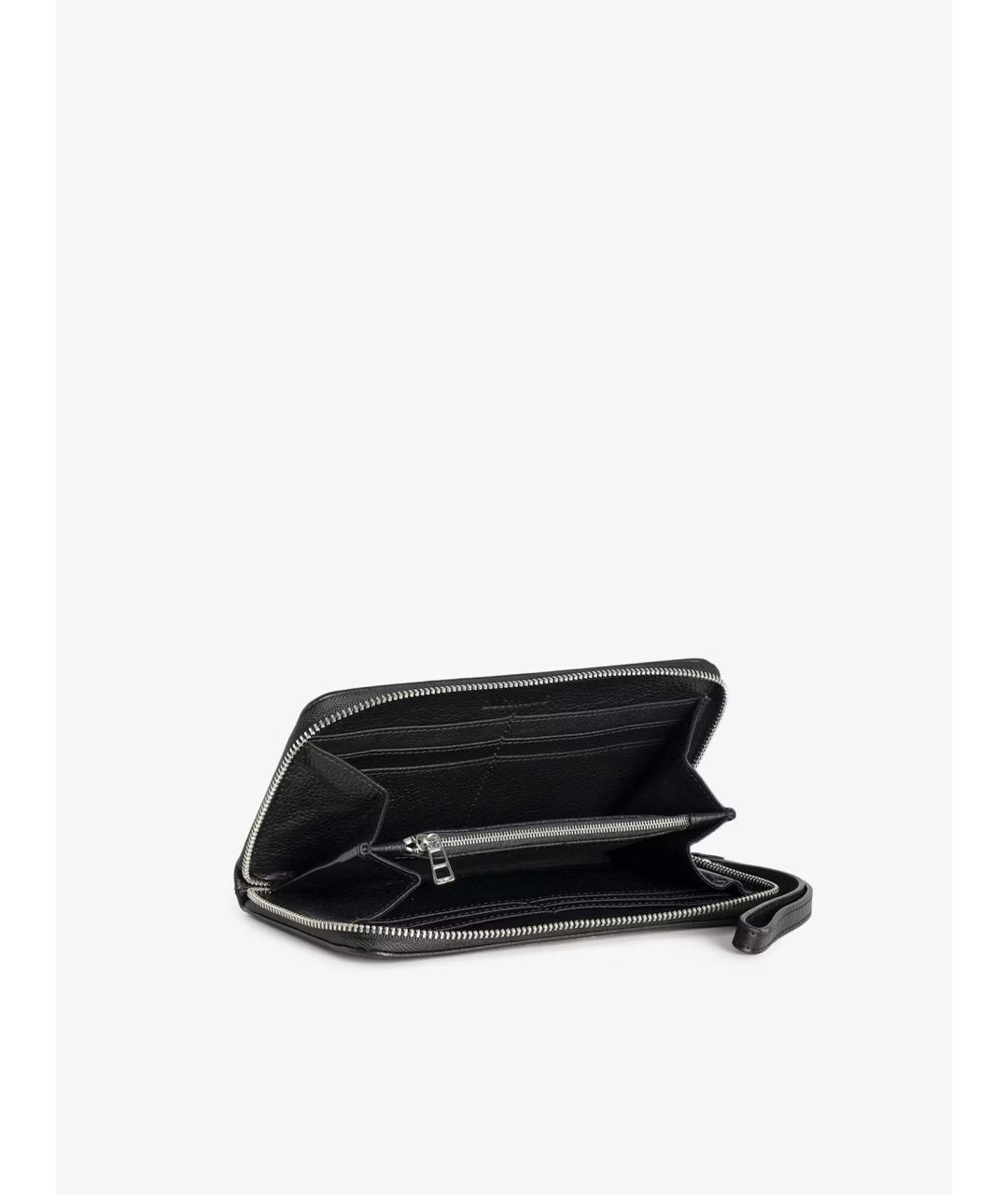 ZADIG & VOLTAIRE Черный кожаный кошелек, фото 4