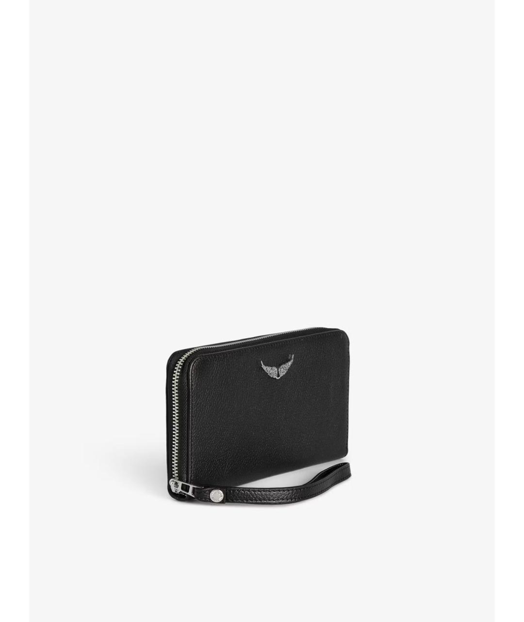 ZADIG & VOLTAIRE Черный кожаный кошелек, фото 2