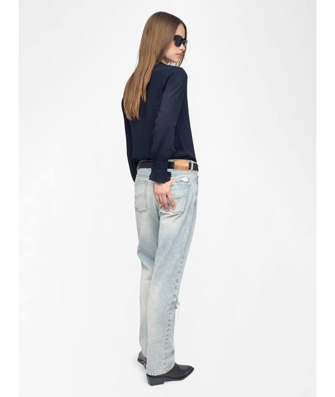 ZADIG & VOLTAIRE Темно-синяя вискозная рубашка, фото 3