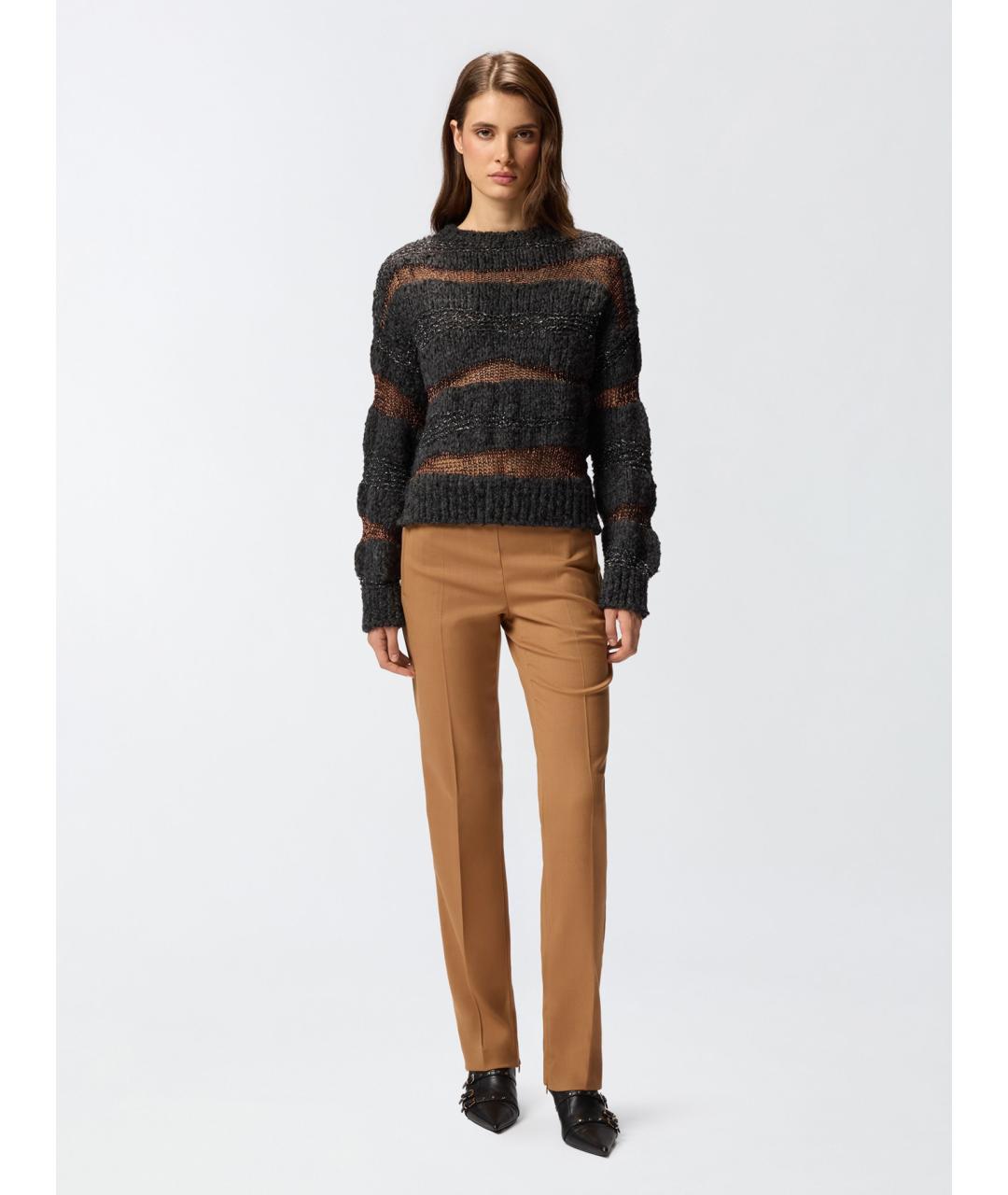 PINKO Серый шерстяной джемпер / свитер, фото 2