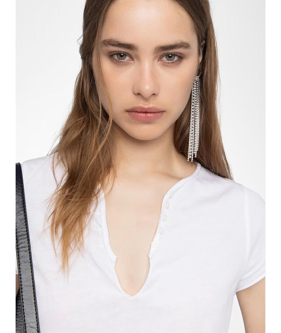 ZADIG & VOLTAIRE Белая хлопковая футболка, фото 7